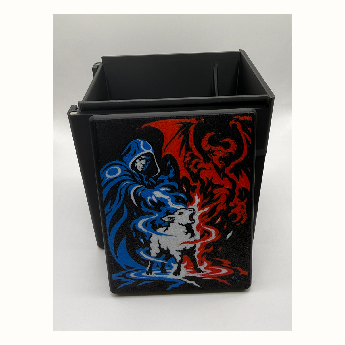 Wizard / Polymorph: Wizard / Polymorph printed lid artwork displayed in front of the open box
